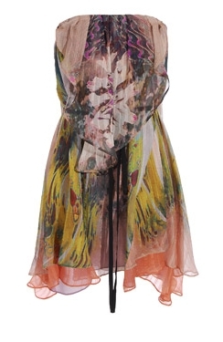 Etro Strapless Chiffon Print Dress - 1220 font